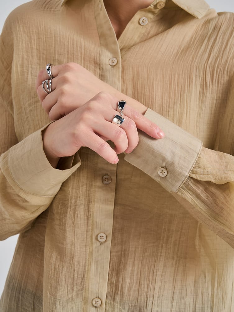 Рубашка летняя со шнуровкой на спине