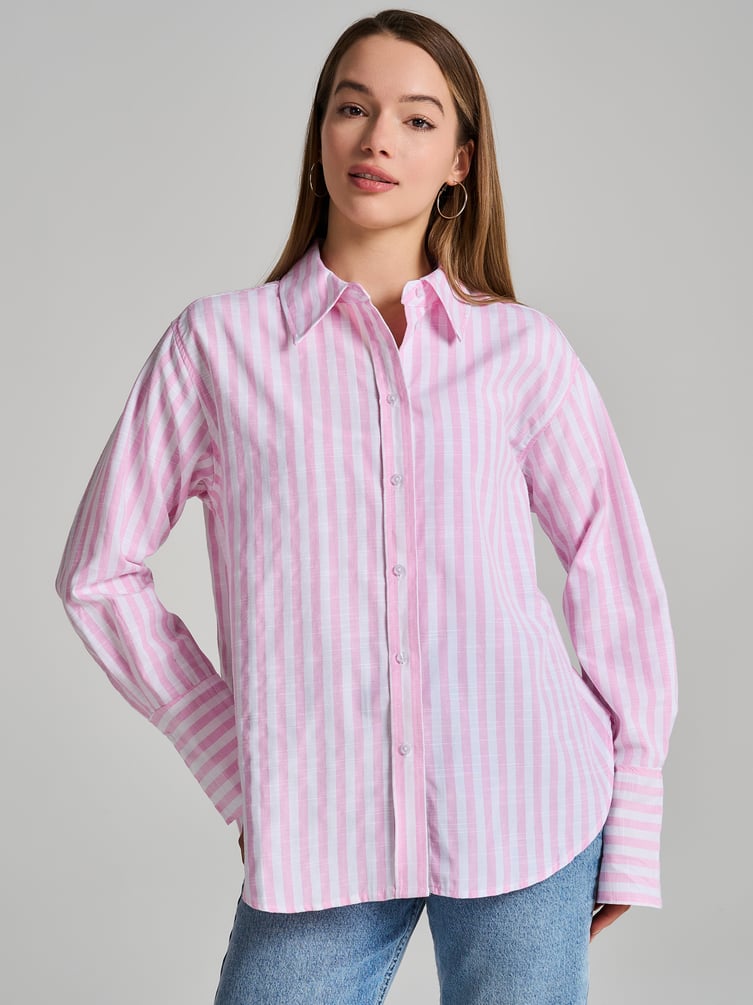 Рубашка оверсайз в полоску