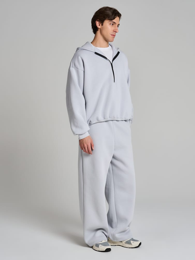 Теплая half zip толстовка с начесом