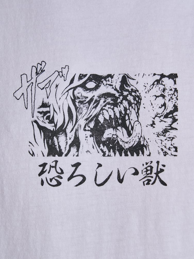 Футболка с принтом аниме монстра