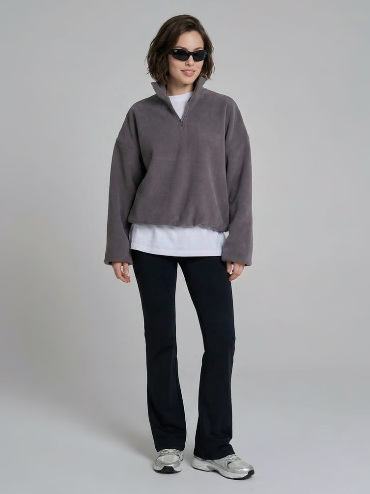 Свитшот флисовый с высоким горлом