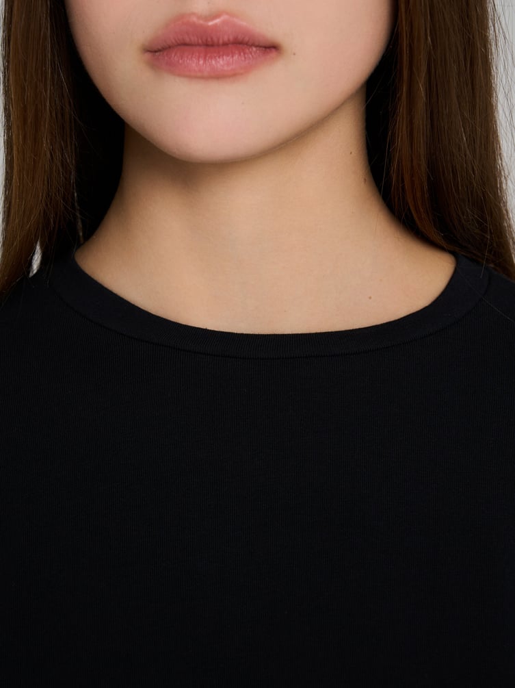 Хлопковый лонгслив оверсайз