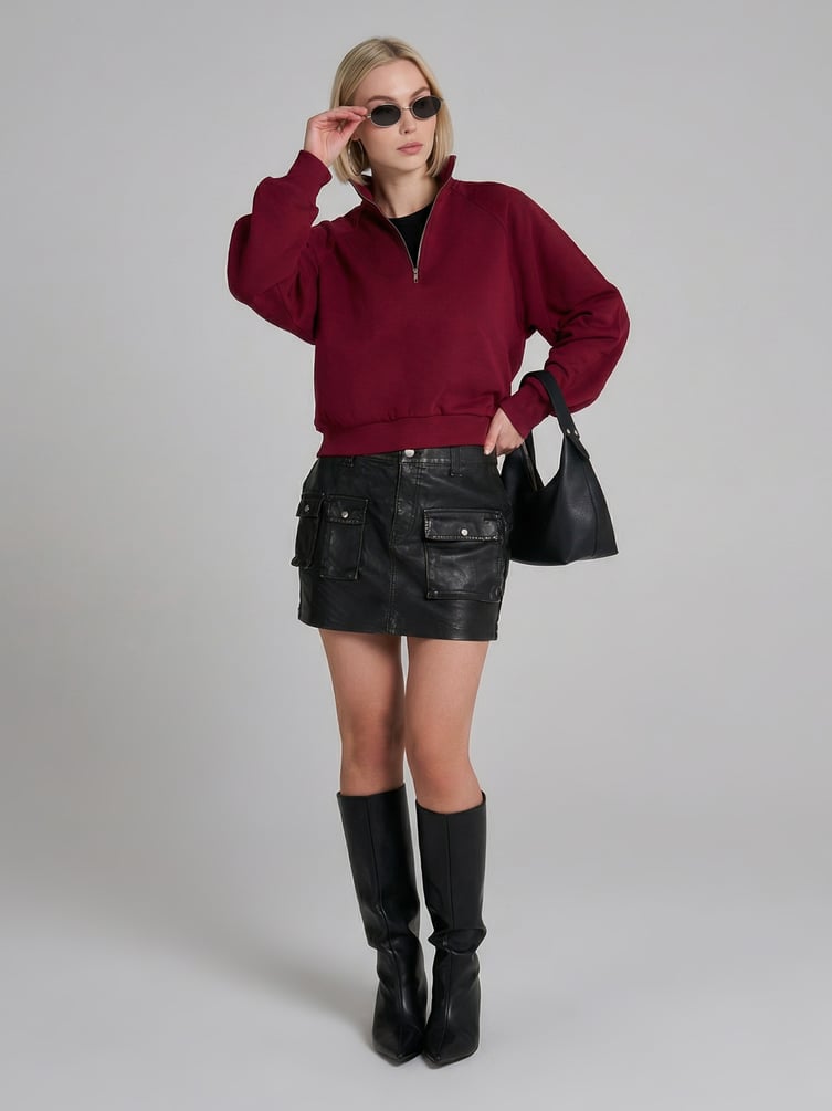 Толстовка Half Zip с высоким горлом