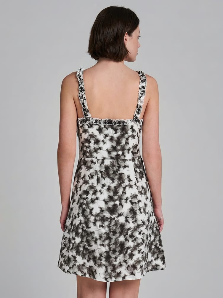 Сарафан мини с рюшами