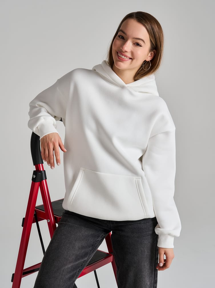 Утепленное худи оверсайз с начесом