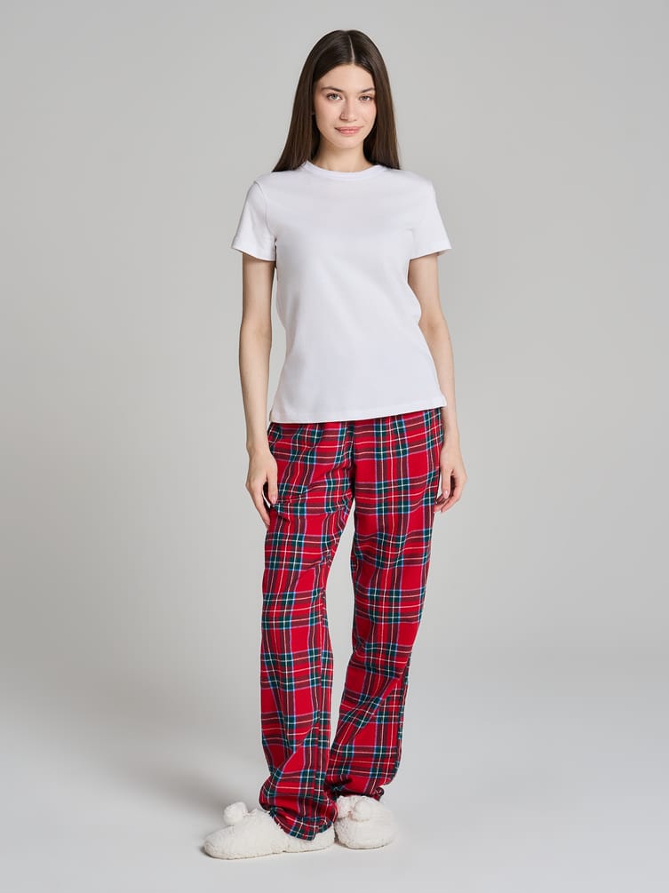 Пижамные брюки в клетку