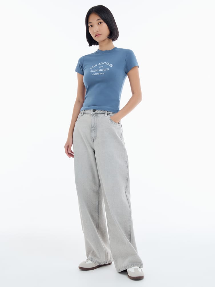 Хлопковая футболка с надписью Los Angeles