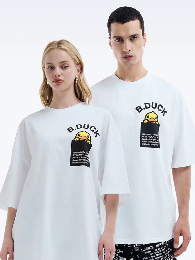 Хлопковая футболка с принтом B. Duck