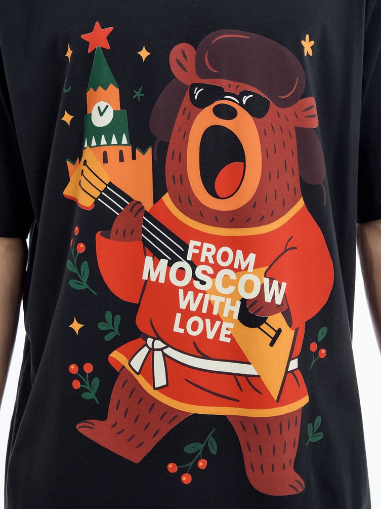 Футболка оверсайз с принтом Москва