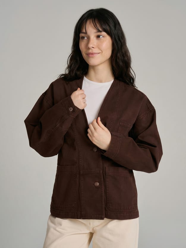 Рубашка-пиджак оверсайз джинсовая