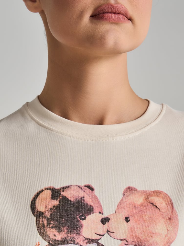 Футболка из хлопка с принтом