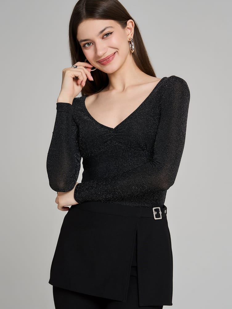 Блузка нарядная с люрексом