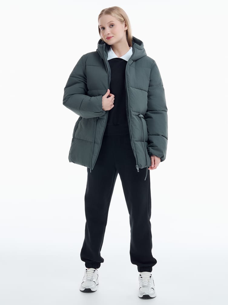 Куртка удлиненная стеганая женская