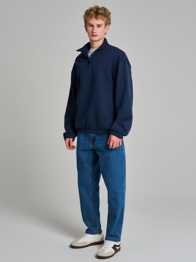 Утепленная толстовка с высоким горлом и начесом