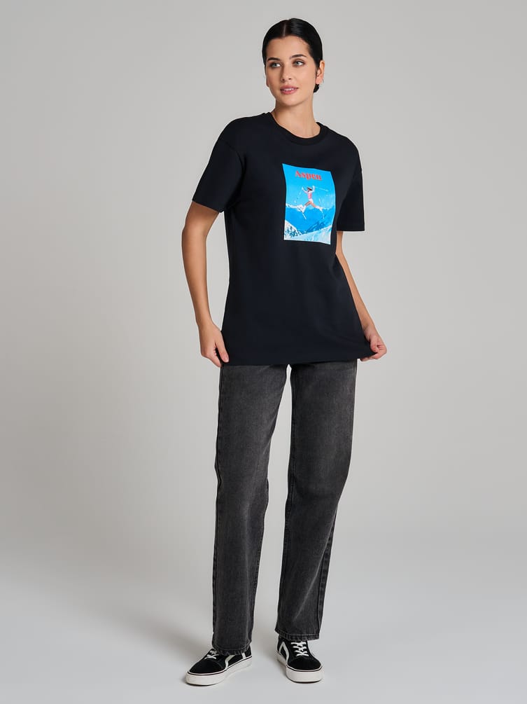 Футболка оверсайз с принтом