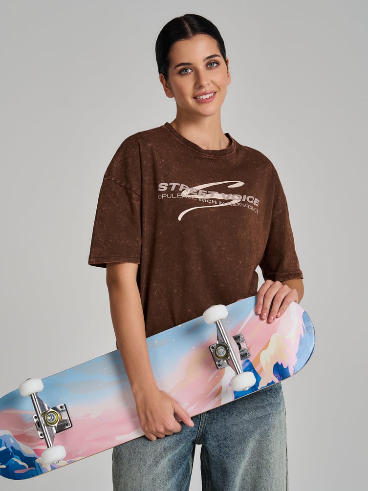 Футболка варенка оверсайз с надписью