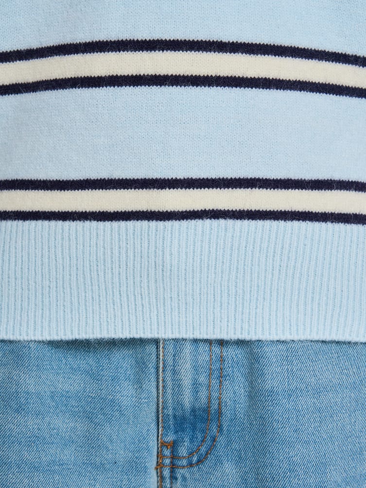 Свитер-поло в полоску
