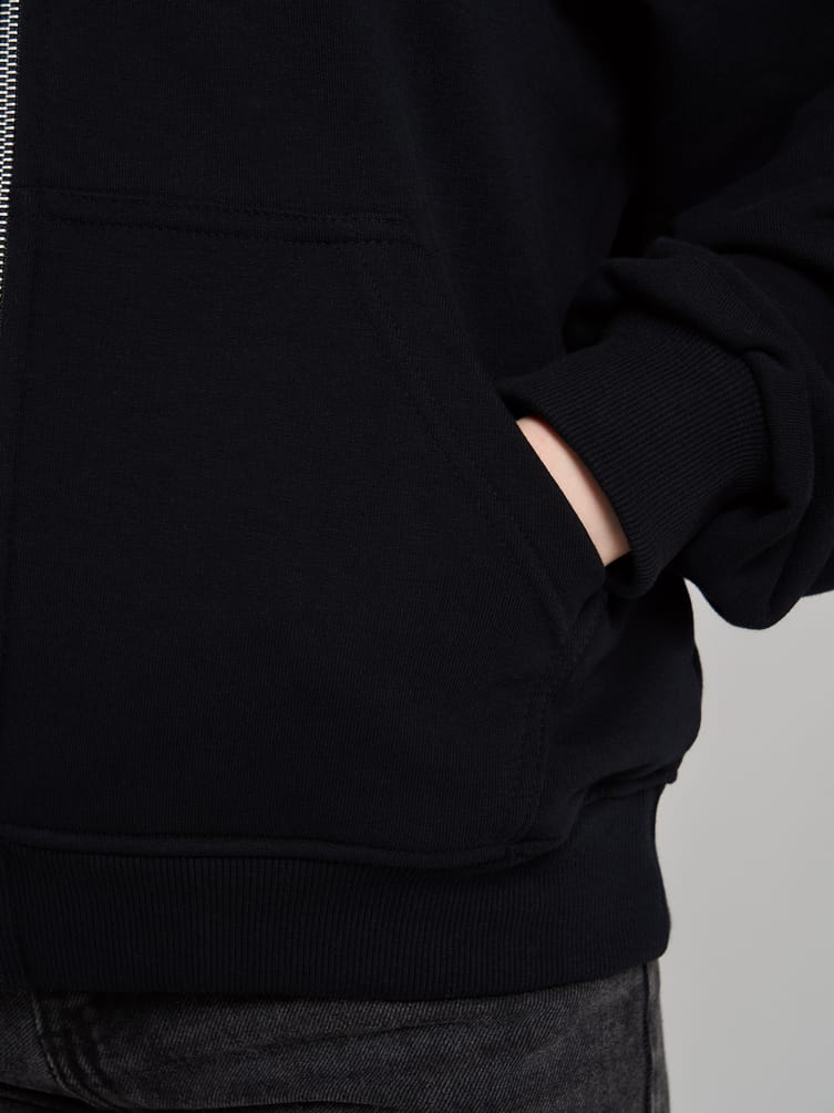 Зип худи  с капюшоном без начеса