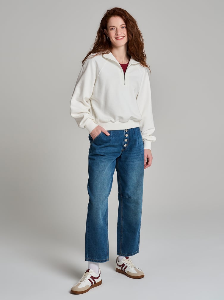 Джинсы широкие Balloon на пуговицах