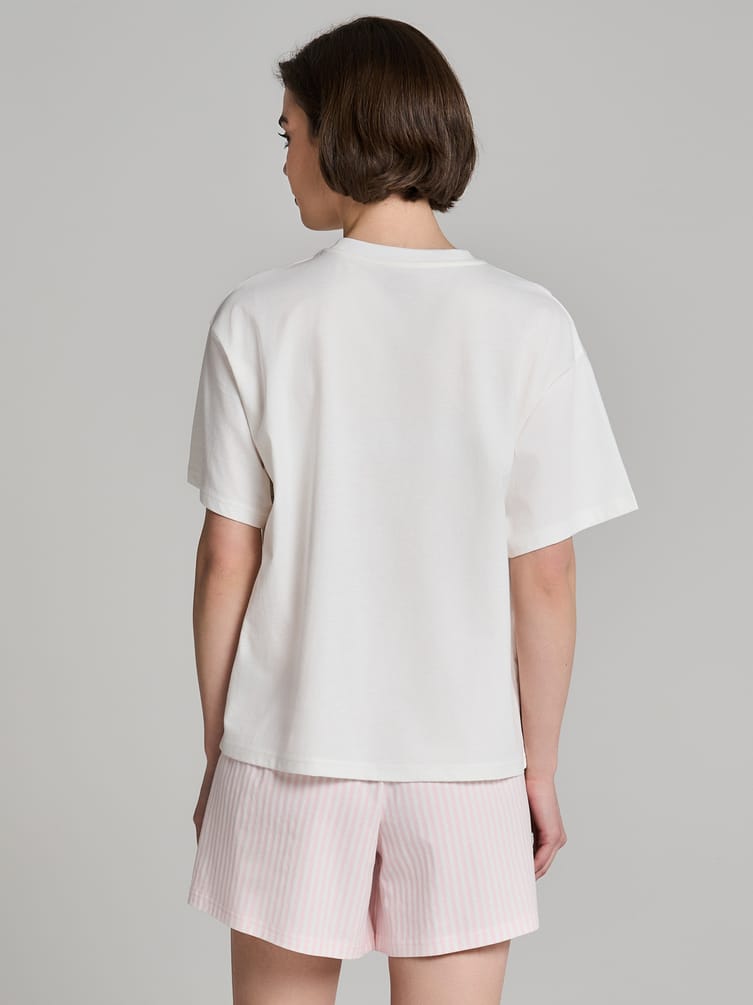 Хлопковая пижама с принтом и шортами