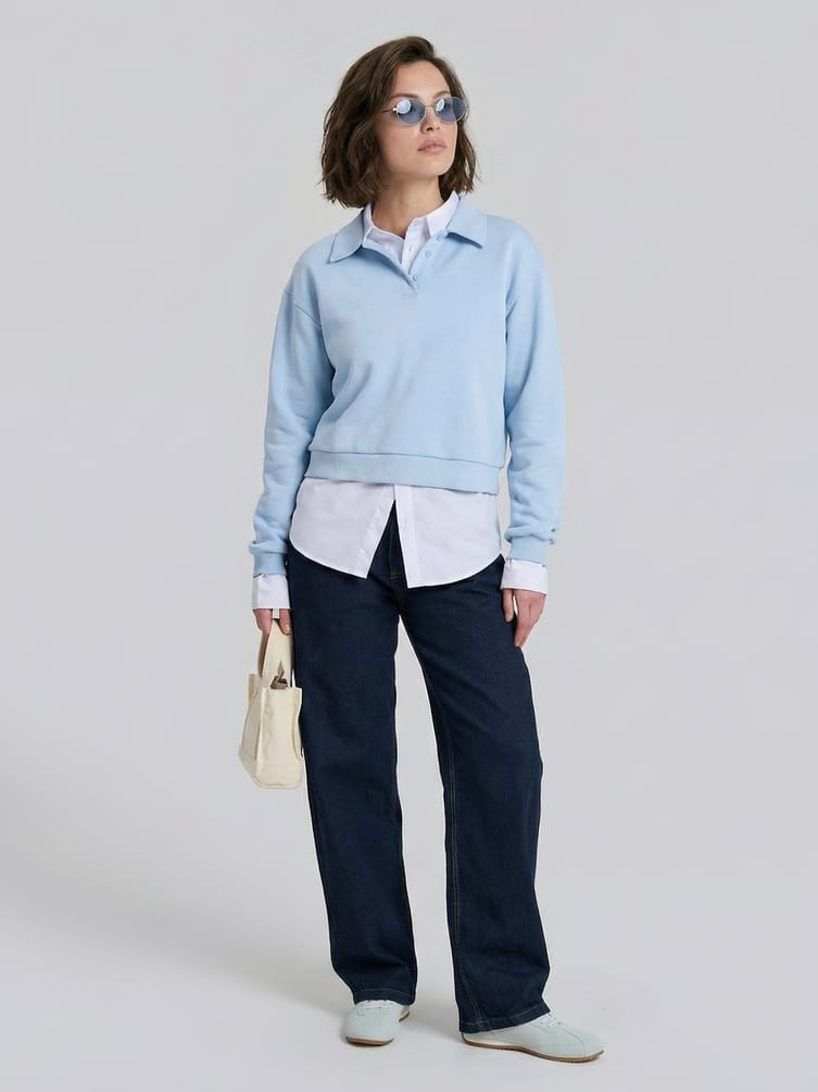 Джинсы баллоны со средней посадкой