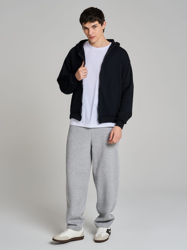 Утепленное zip-hoodie толстовка с начёсом