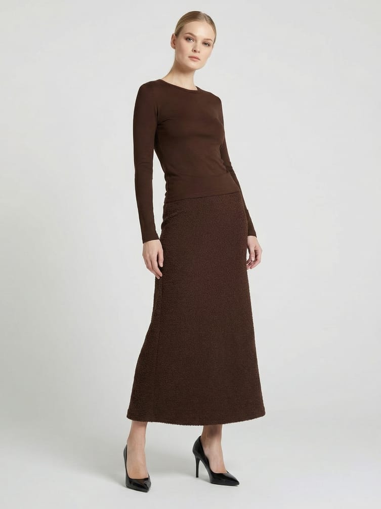 Юбка миди трикотажная