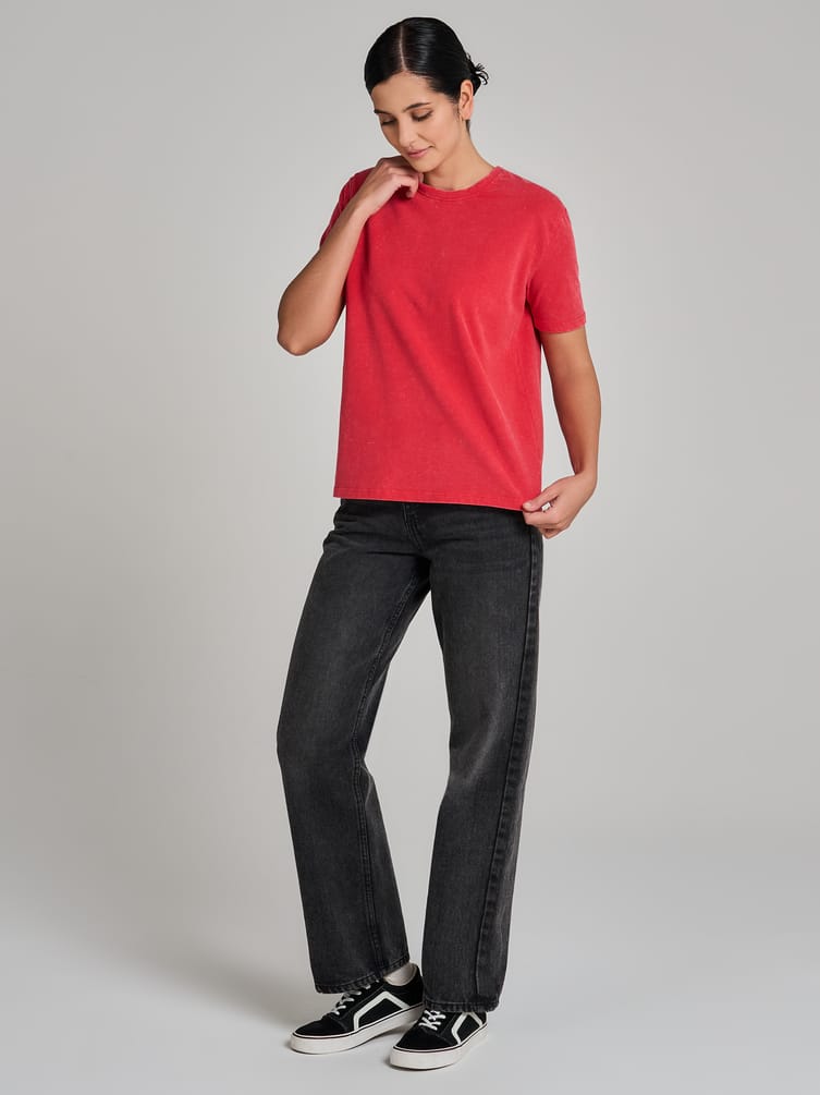 Футболка оверсайз с вареным эффектом