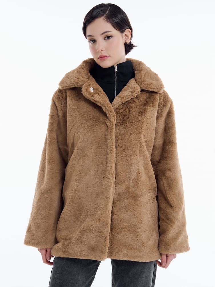 Шуба искусственная тедди короткая