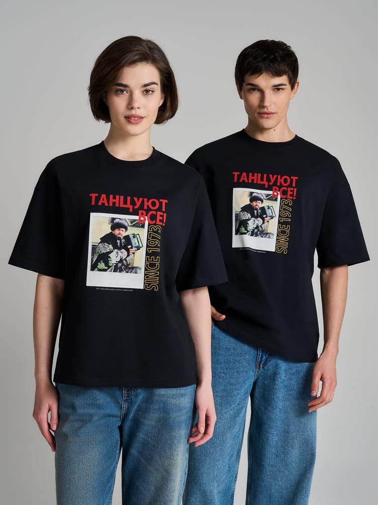 Футболка оверсайз с принтом Мосфильм