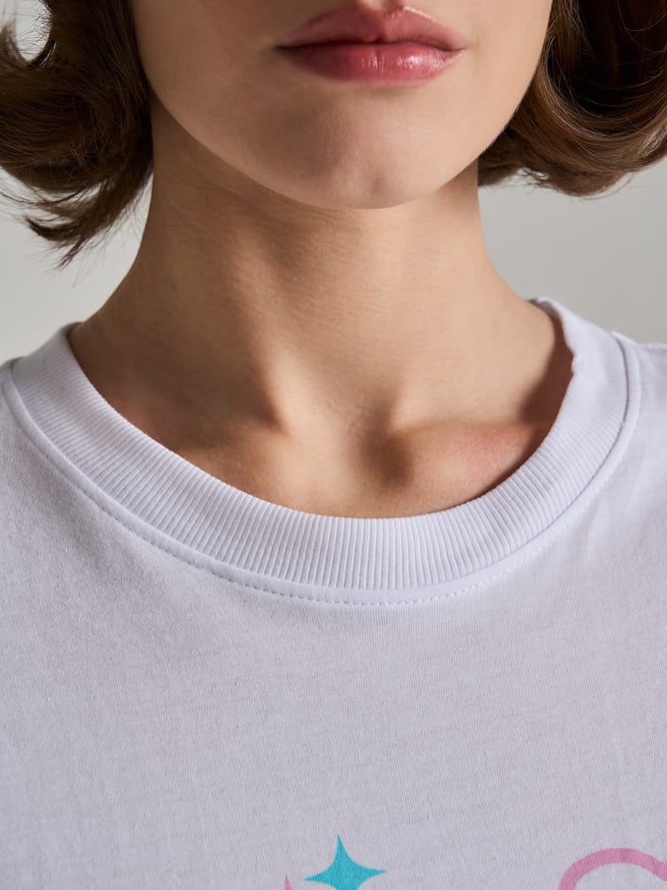 Пижама с принтом котиков и брюками