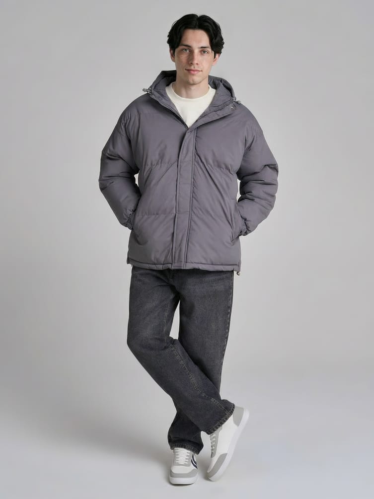 Куртка зимняя с капюшоном на синтепоне