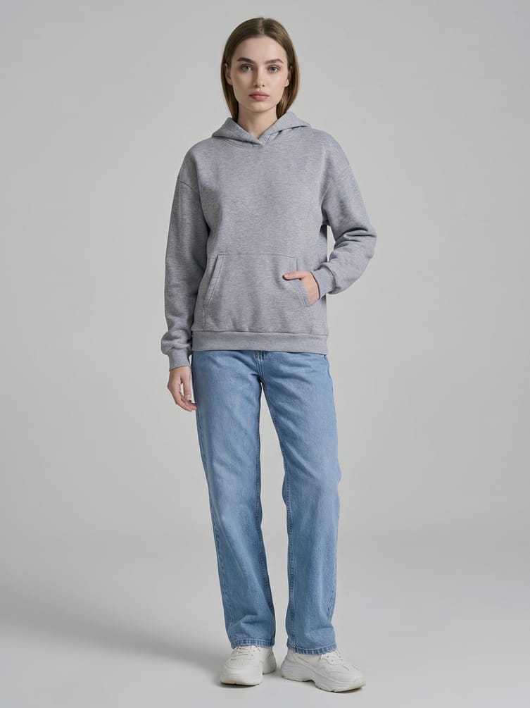 Утепленное худи с начёсом