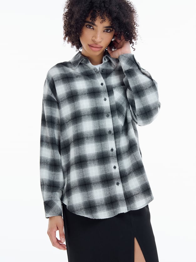 Байковая рубашка в клетку