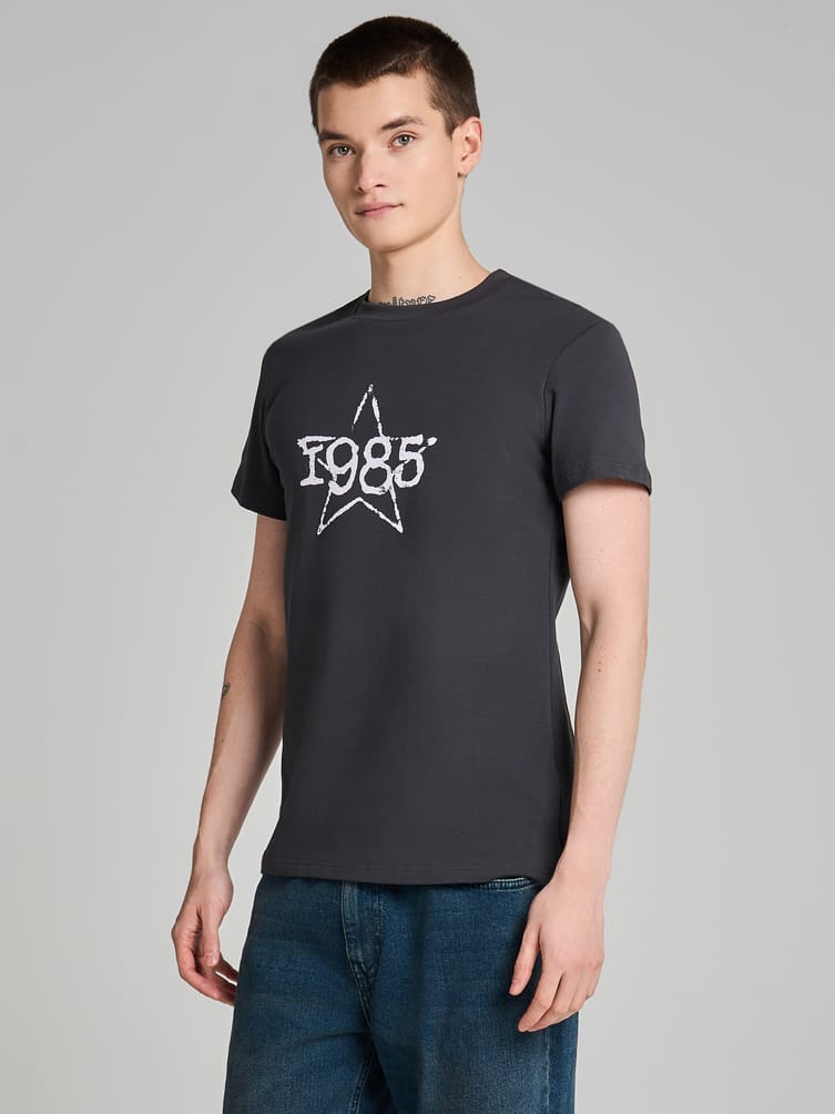 Футболка облегающая с принтом