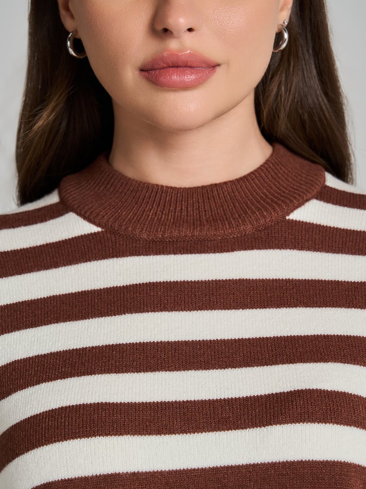 Джемпер трикотажный в полоску