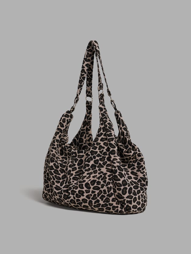 Сумка леопардовая большая на плечо
