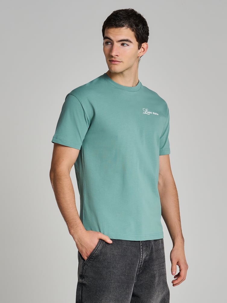 Футболка облегающая с надписью