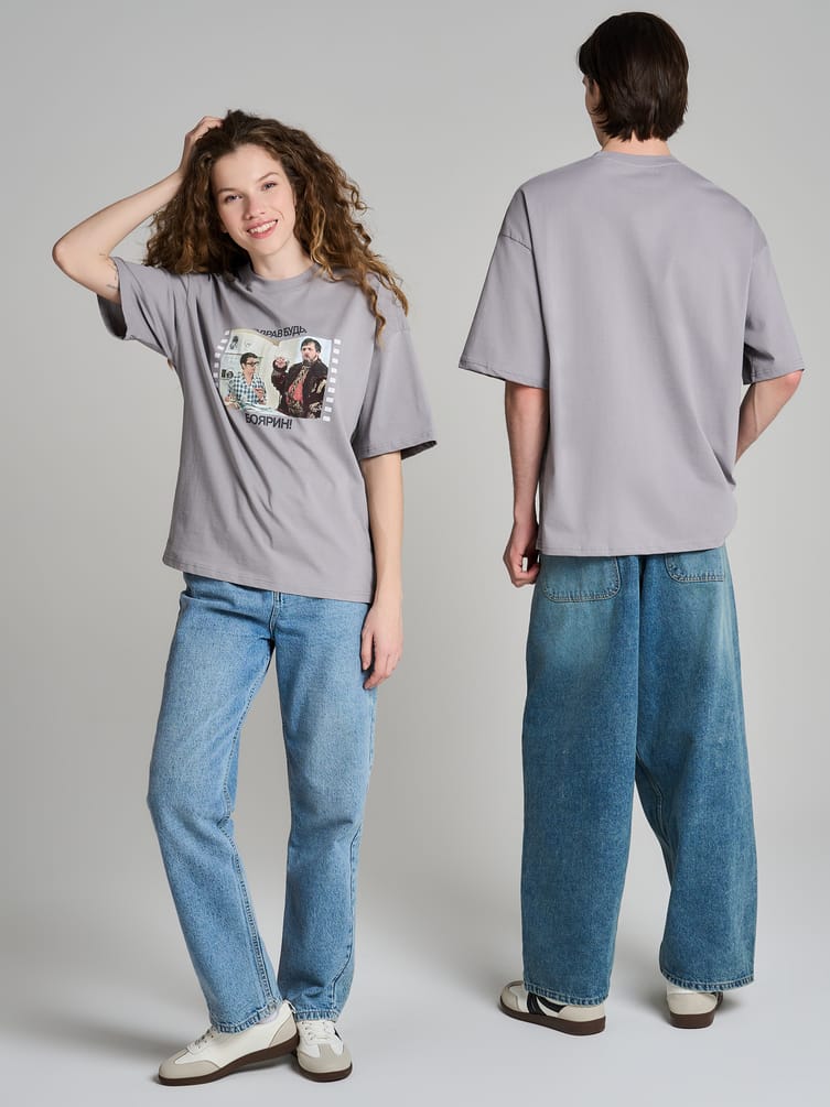 Футболка оверсайз с принтом Мосфильм