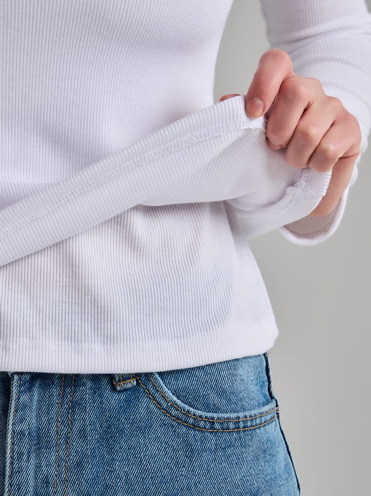 Лонгслив с майкой в рубчик