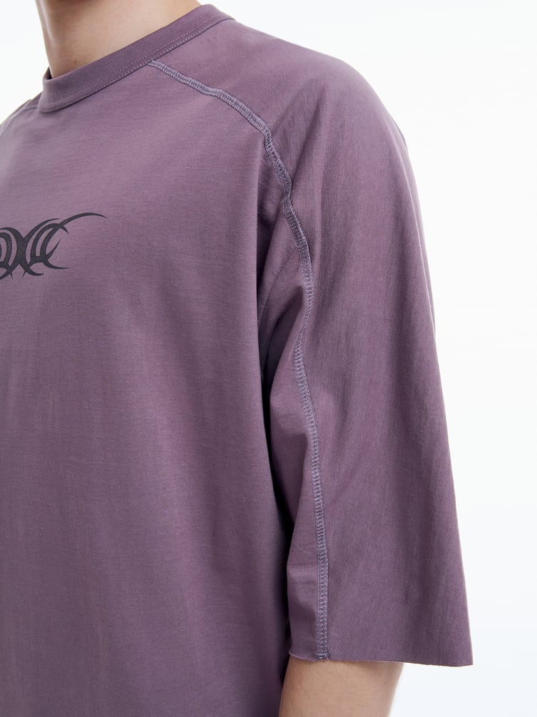 Футболка оверсайз с принтом дрейн