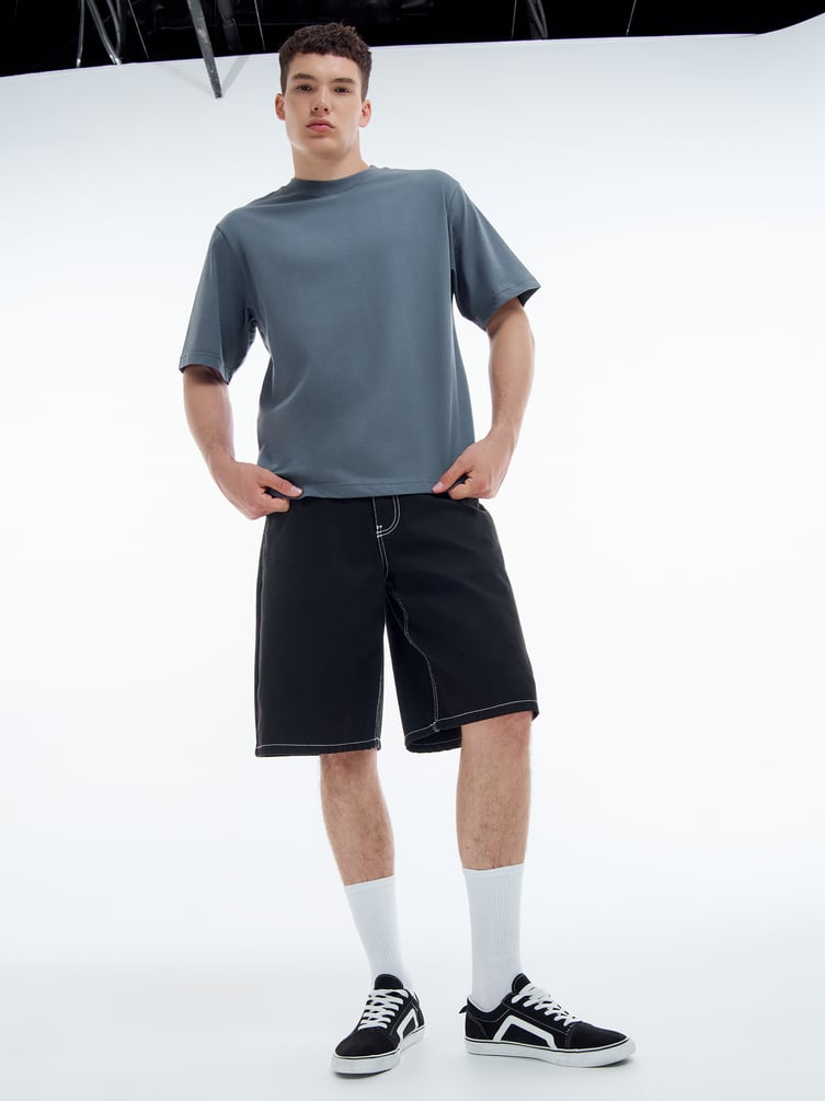 Однотонная хлопковая футболка