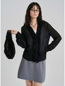 Рубашка шифоновая с воланами