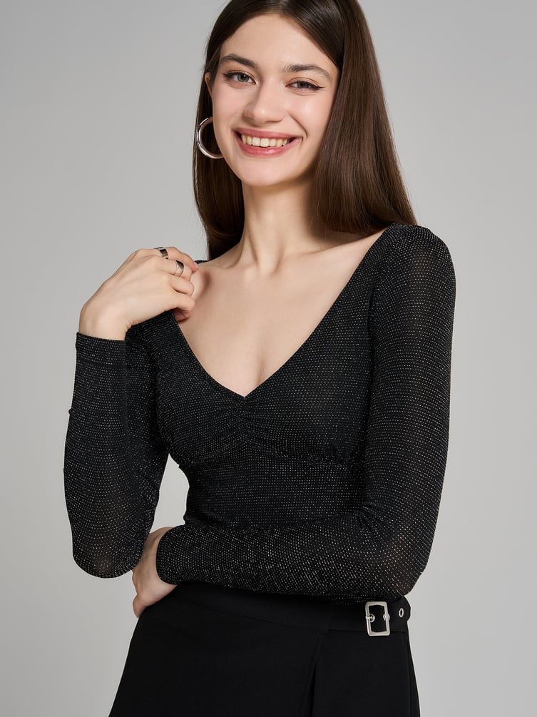 Блузка нарядная с люрексом