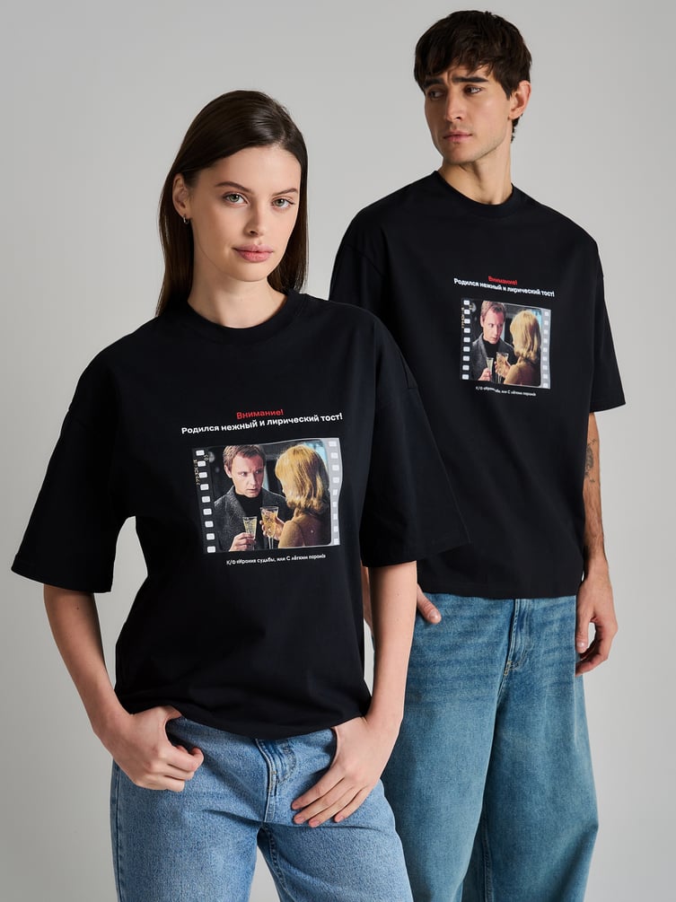Футболка оверсайз с принтом Мосфильм