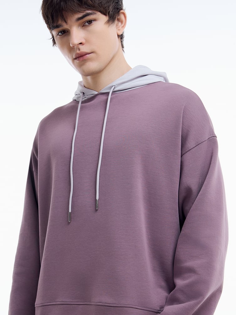 Худи оверсайз с контрастным капюшоном