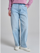 Джинсы багги с вареным эффектом