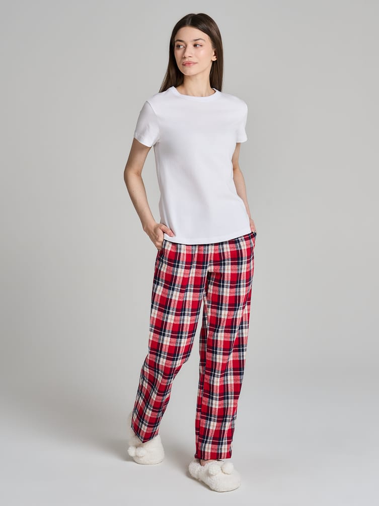 Пижамные брюки в клетку