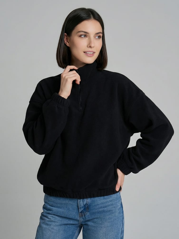 Свитшот флисовый с высоким горлом