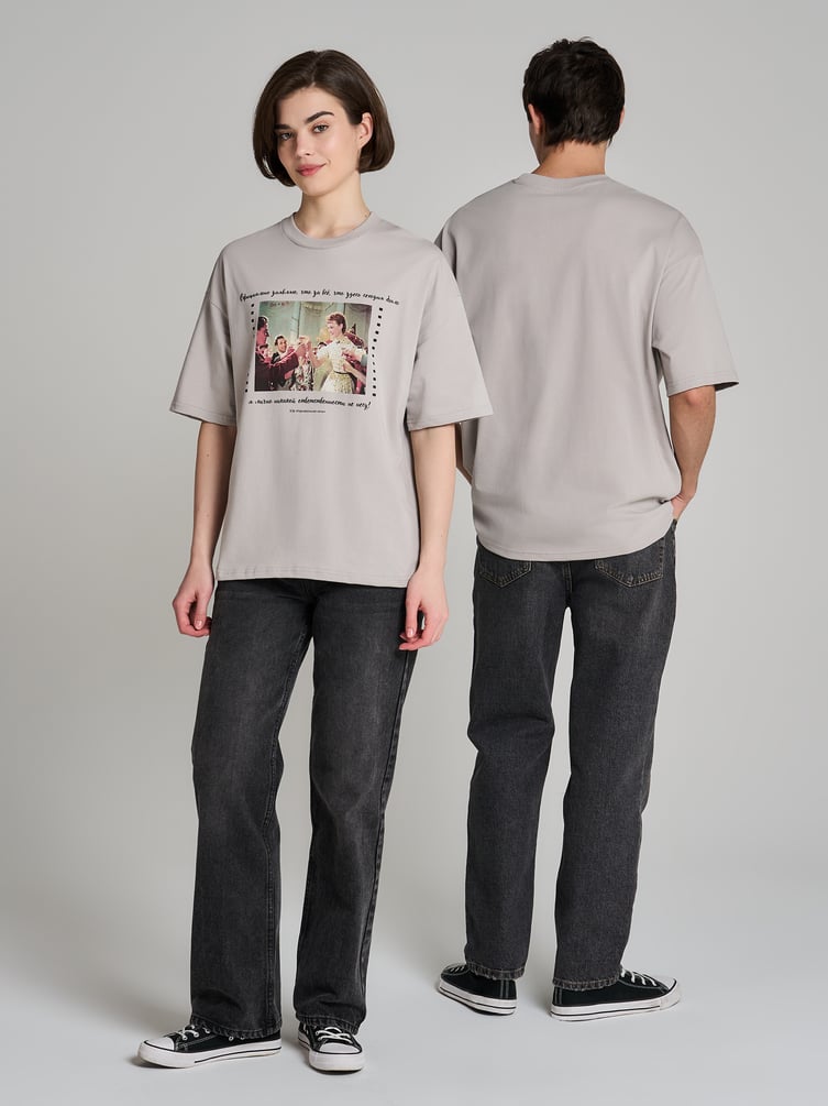 Футболка оверсайз с принтом Мосфильм